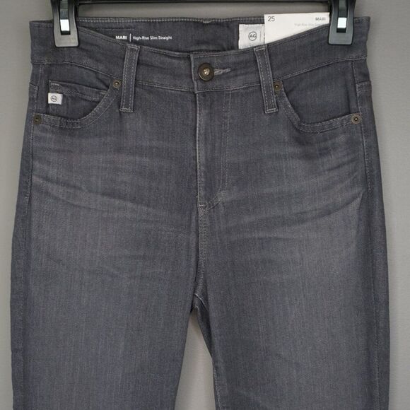 New Adriano Goldschmied Mari High Rise Slim Straight Jeans in Smoky Dust sz 25 - Picture 4 of 15